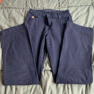 black low rise bootcut jeans. from boutique. size 4.